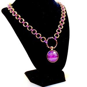 Witchy Woman Purple And Rose Gold Luxe Choker